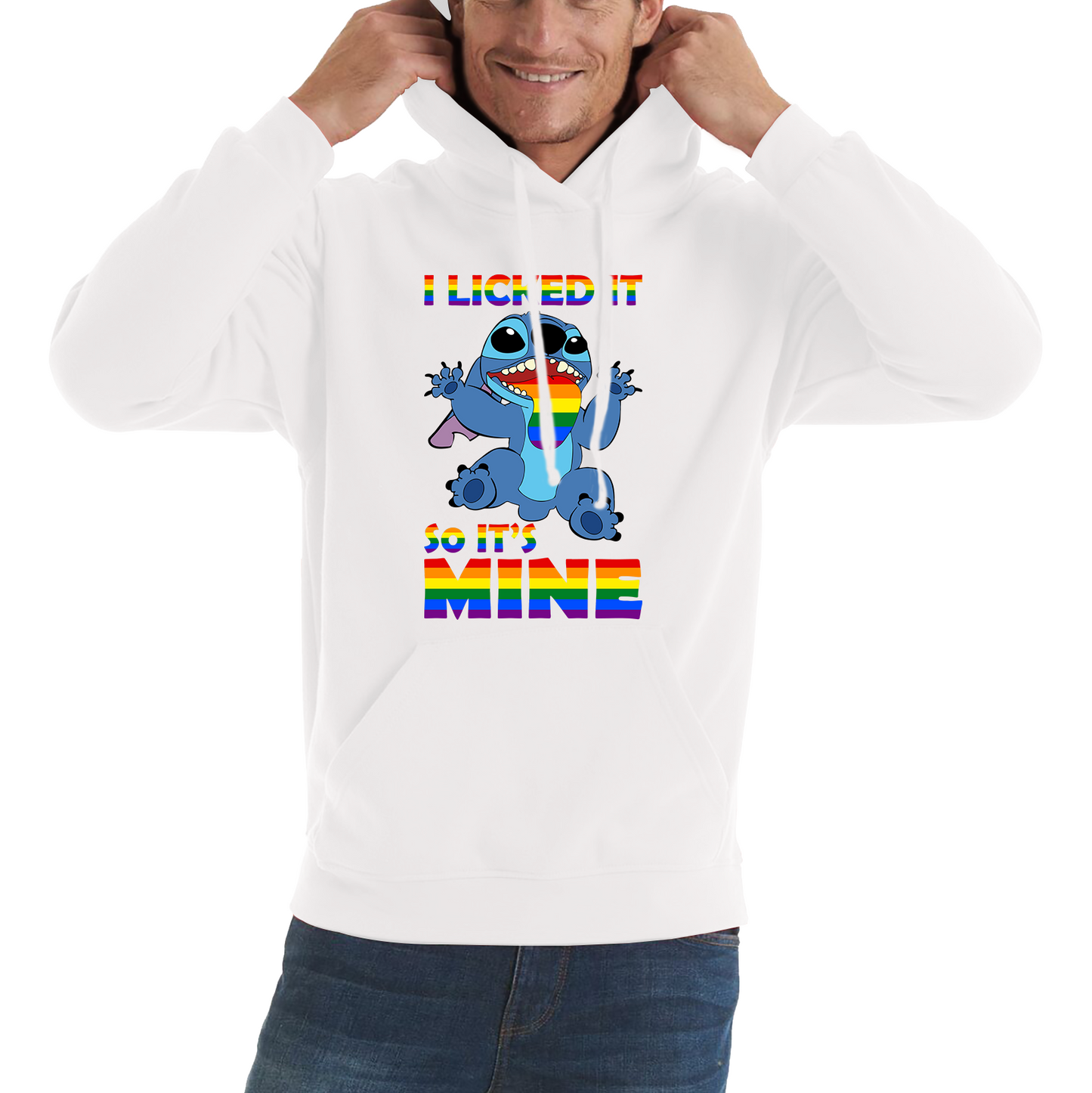 I Licked It So It's Mine LGBT Lilo Stitch Disney Stitch Pride Month LGBTQ Unisex Hoodie