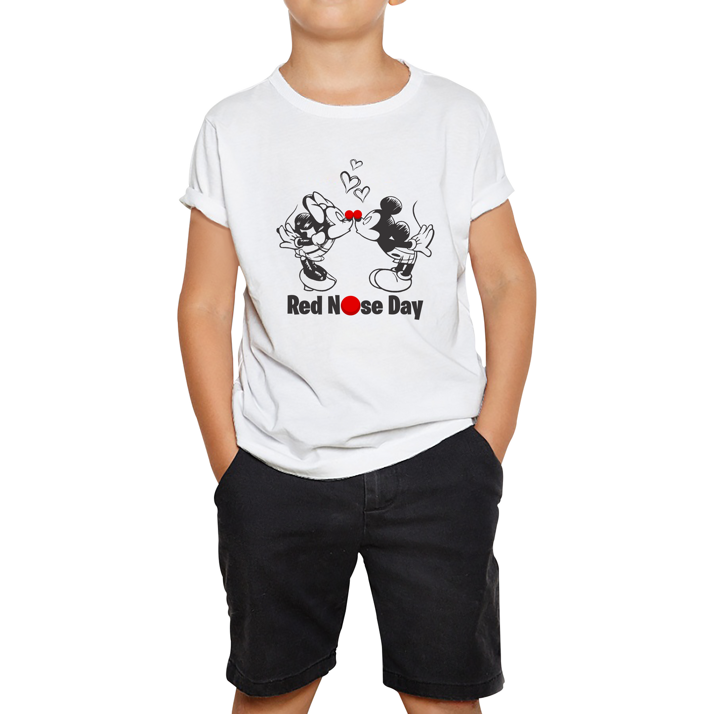 Disney Mickey And Minnie Mouse Red Nose Day T shirt