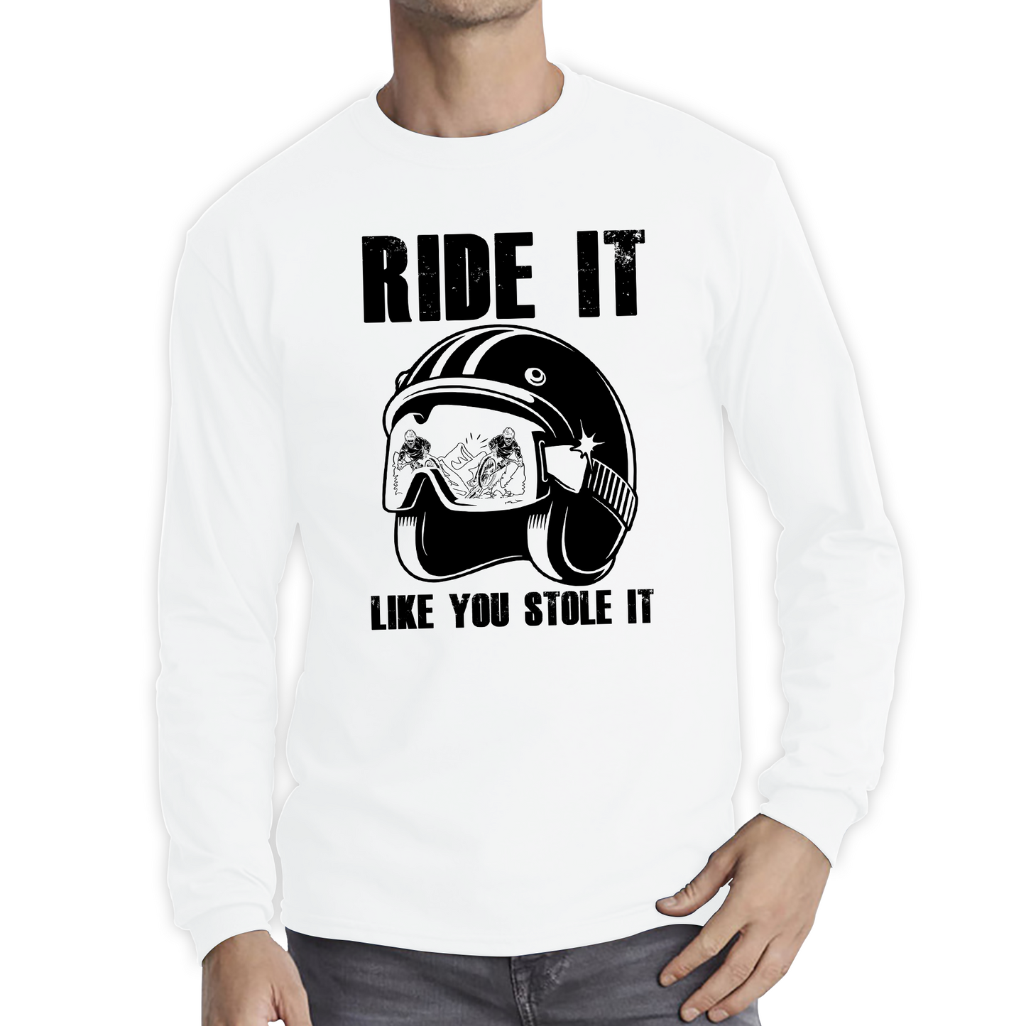 Ride It Like You Stole It Motorcycle Helmet T Shirt