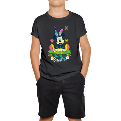 Happy Easter Mickey Mouse Bunny Easter Bunny Happy Easter Day Disney Land  Kids Tee