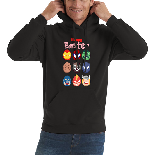 Happy Easter Marvel Avengers Characters Face Avengers Characters Easter Day Happy Easter Cute Superhero Unisex Hoodie