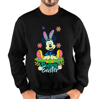 Happy Easter Mickey Mouse Bunny Easter Bunny Happy Easter Day Disney Land  Unisex Sweatshirt