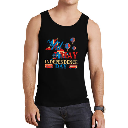 1st Of May British Independence Day UK Independence Day British Country Love Patriotism UK Union Jack Flag Tank Top