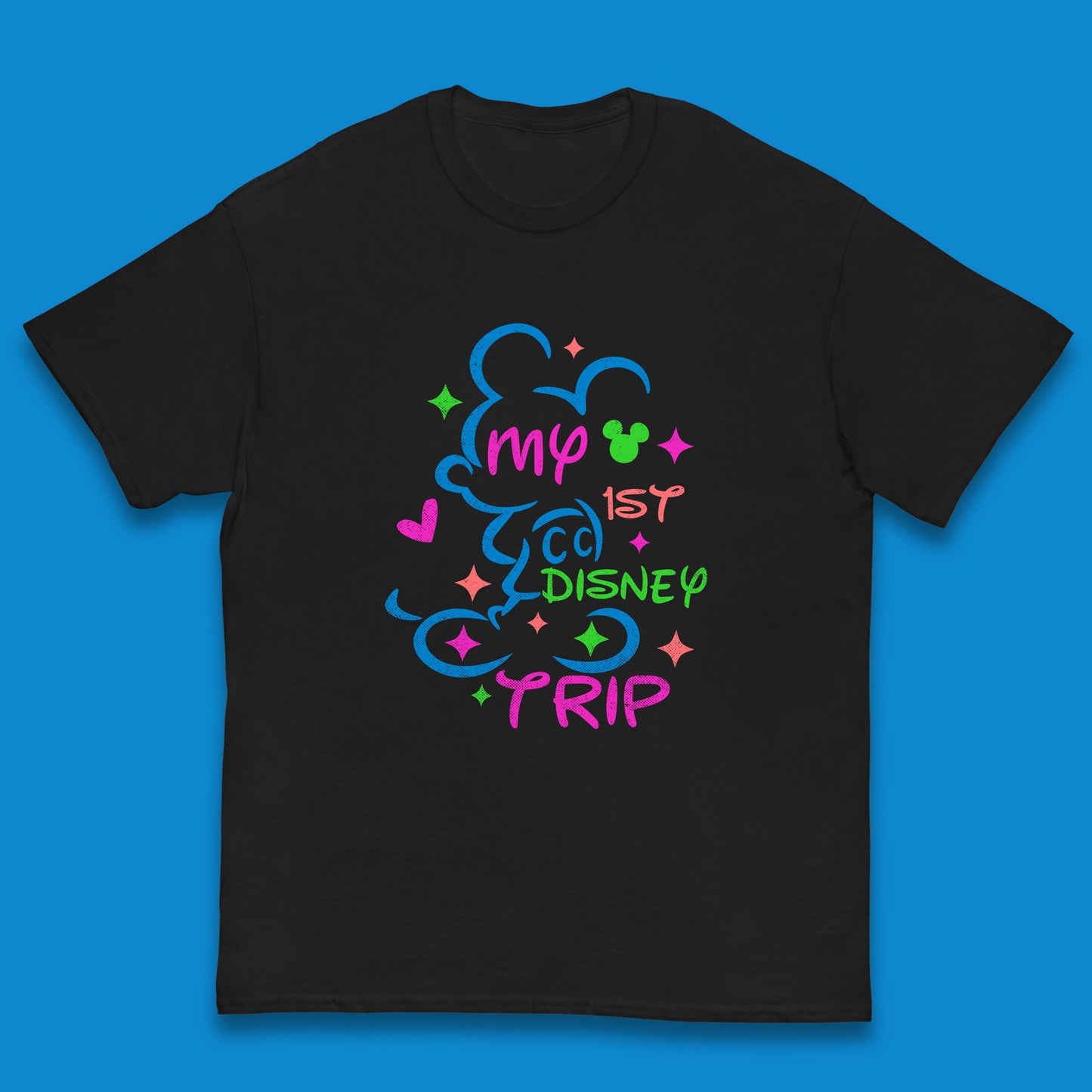 My 1st Disney Trip Disney Mickey Mouse Minnie Mouse Disneyland Trip Vacations Disney World Kids T Shirt