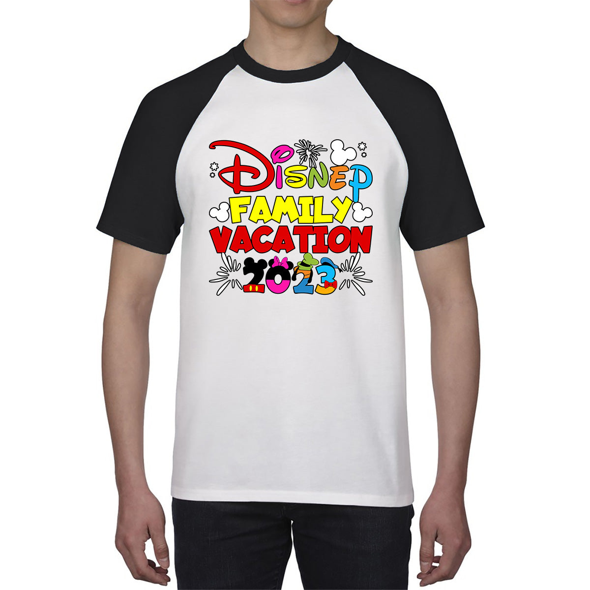 Disney Family Vacation 2023 Mickey Mouse Minnie Mouse Cartoon Disney Castle Disneyland Trip Baseball T Shirt