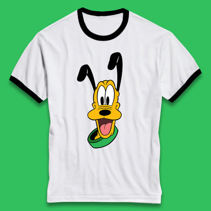 Disney Pluto Mickey Mouse's Pet Dog Cartoon Character Disney World Disneyland Trip Ringer T Shirt