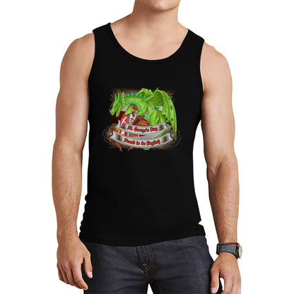 St George's Day Proud To Be English St George Patron Saint Of England Fighting The Dragon Warrior Fighter Tank Top