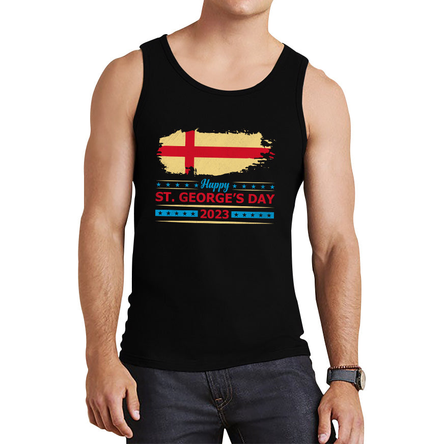 Happy St George's Day 2023 Saint George Cross England Flag Religious Warriors St George Day Tank Top