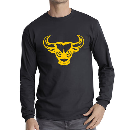 Angry Bull Gym Clothing Bodybuilding Training Workout Exercise Boxing Long Sleeve T Shirt