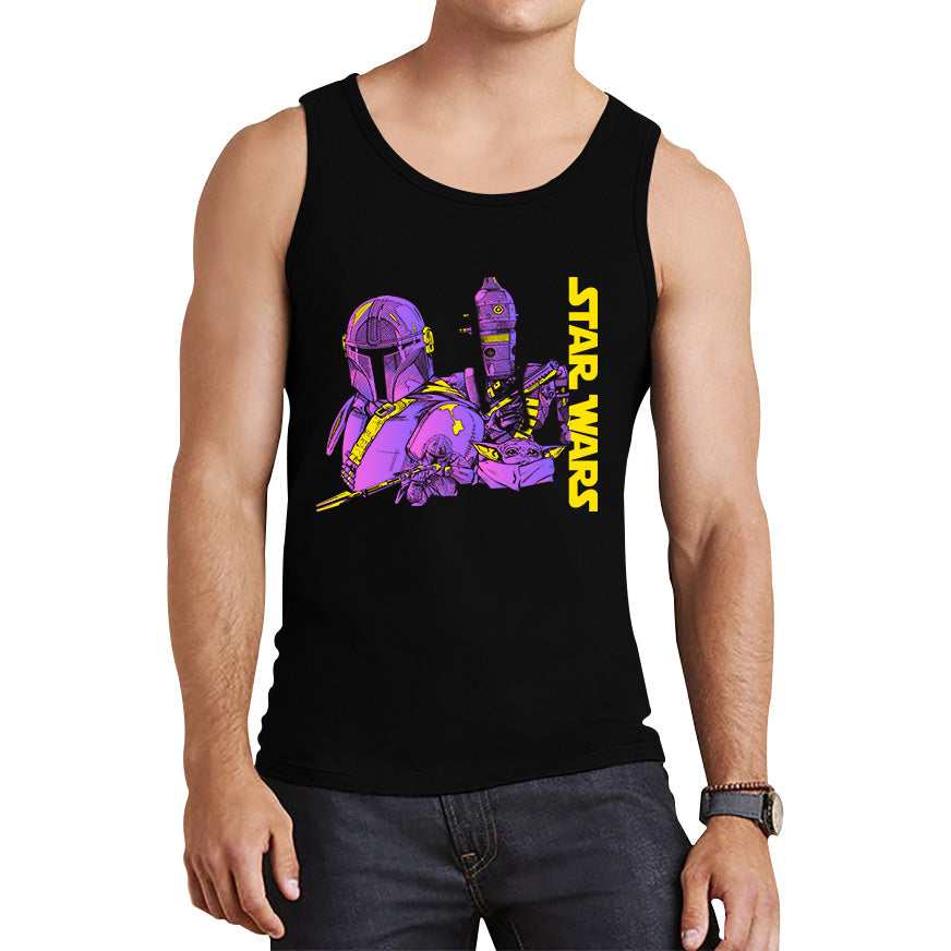 Star Wars Mashup The Mandalorian Boba Fett Grogu IG-11 Baby Yoda Fictional Characters Disney Star Wars 46th Anniversary Tank Top