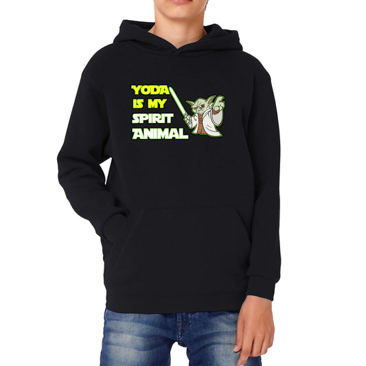 Yoda Is My Spirit Animal Yoda Legendary Jedi Master Disney Star Wars Day 46th Anniversary Kids Hoodie