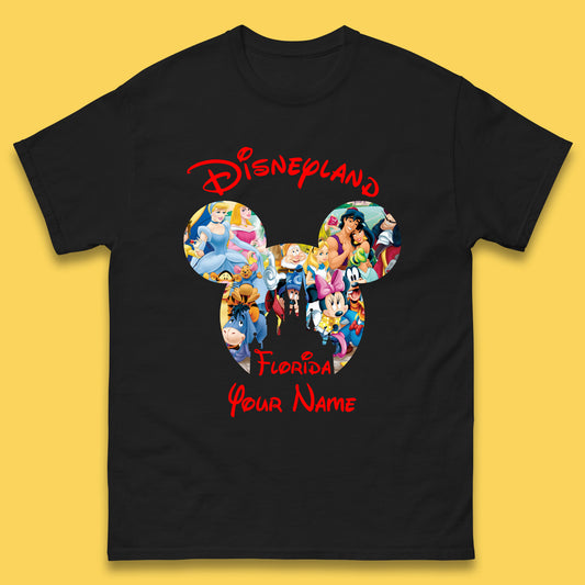 Personalised Disney Land Florida Mickey Minnie Mouse All Disney Characters Cartoons Magical Kingdom Disney Castle Disneyland Vacation Trip Mens Tee Top