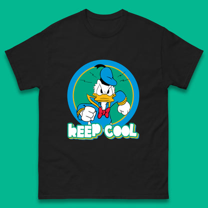 Keep Cool Donald Duck Animated Cartoon Character Angry Duck Disneyland Trip Disney Vacations Mens Tee Top