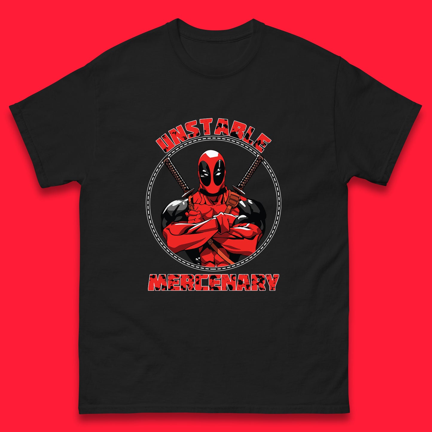 The Unstable Mercenary Funny Deadpool Marvel Deadpool Marvel Comics Superhero Fictional Character Mens Tee Top