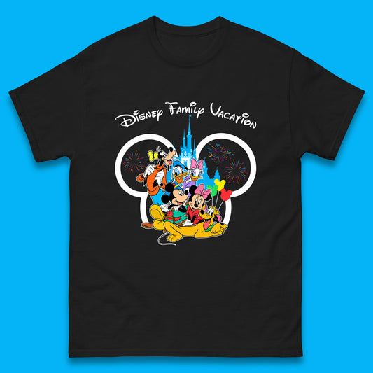 Walt Disney Mickey And Friends Trip To Disney World Mickey Mouse Minnie Mouse Pluto Donald Daisy Duck Goofy Disney Club Disney Castle Mens Tee Top