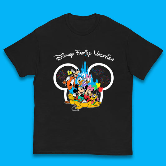 Walt Disney Mickey And Friends Trip To Disney World Mickey Mouse Minnie Mouse Pluto Donald Daisy Duck Goofy Disney Club Disney Castle Kids T Shirt