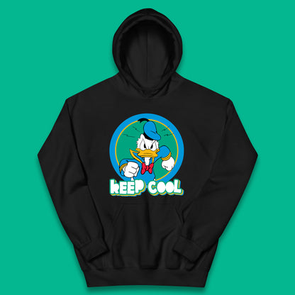 Keep Cool Donald Duck Animated Cartoon Character Angry Duck Disneyland Trip Disney Vacations Kids Hoodie