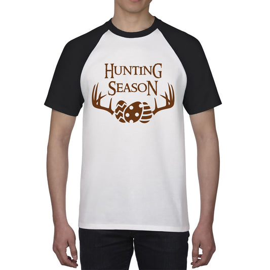 Easter Hunting Season Funny Easter Gift Rabbit Eggs Cute Bunny Deer Hunt Happy Easter Sunday Baseball T Shirt