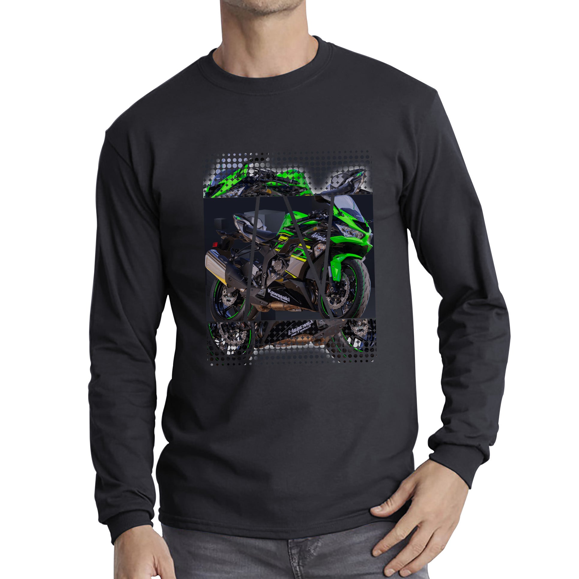 Kawasaki Ninja ZX-6R Ninja Sport Bike Series Ninja Bike Lovers Sports  Motorbike Racing Motorcycle Long Sleeve T Shirt