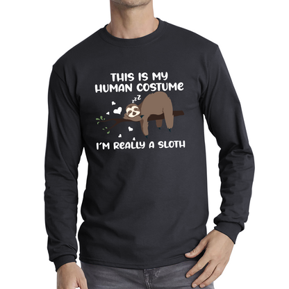 This Is My Human Costume I Am Really A Sloth Funny T Shirt