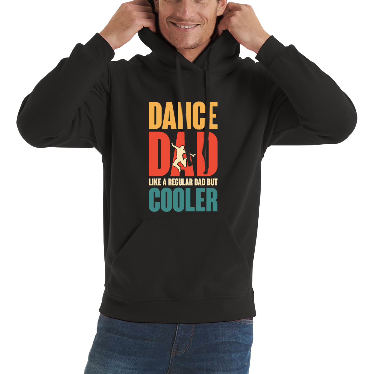 Dance Dad Like A Regular Dad But Cooler Daddy Funny Dad Retro Vintage Father's Day Unisex Hoodie