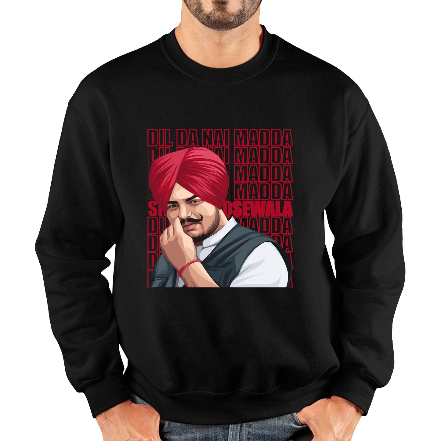 Dil Da Nai Madda Sidhu Moose Wala Legend Punjabi Indian Singer Tribute To Legend Unisex Sweatshirt