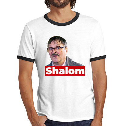 Shalom Jackie Friday Night Dinner Funny Gift Retro Ringer T Shirt