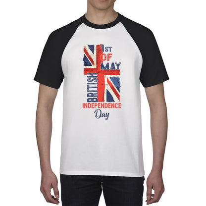 British Independence Day 1st Of May National Day UK Flag Great Britain Lest We Forget Veterans Union Jack Baseball T Shirt