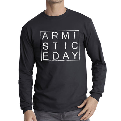 Armistice Day Anzac Day Lest We Forget Remembrance Day Veterans Day WW1 Poppy Flower Long Sleeve T Shirt