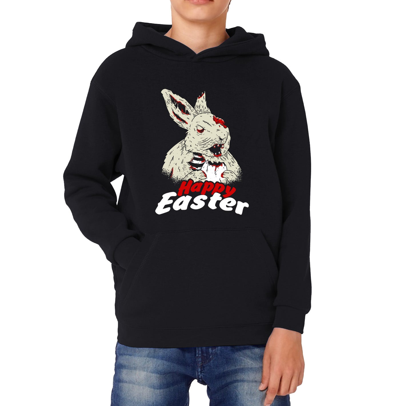 Happy Easter Day Easter Bunny Cute Easter Rabbit Easter Day Hoppy Easter Bunnies Kids Hoodie