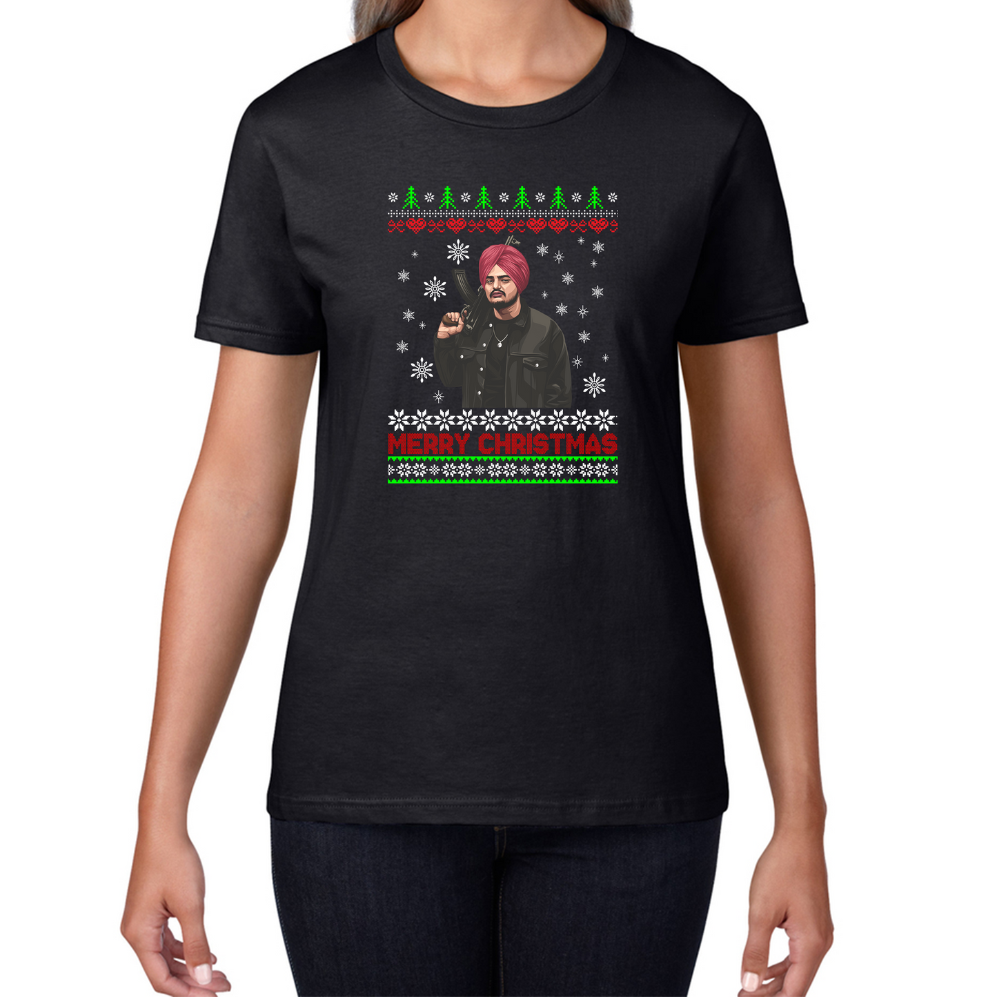 sidhu moose wala christmas womens t shirt