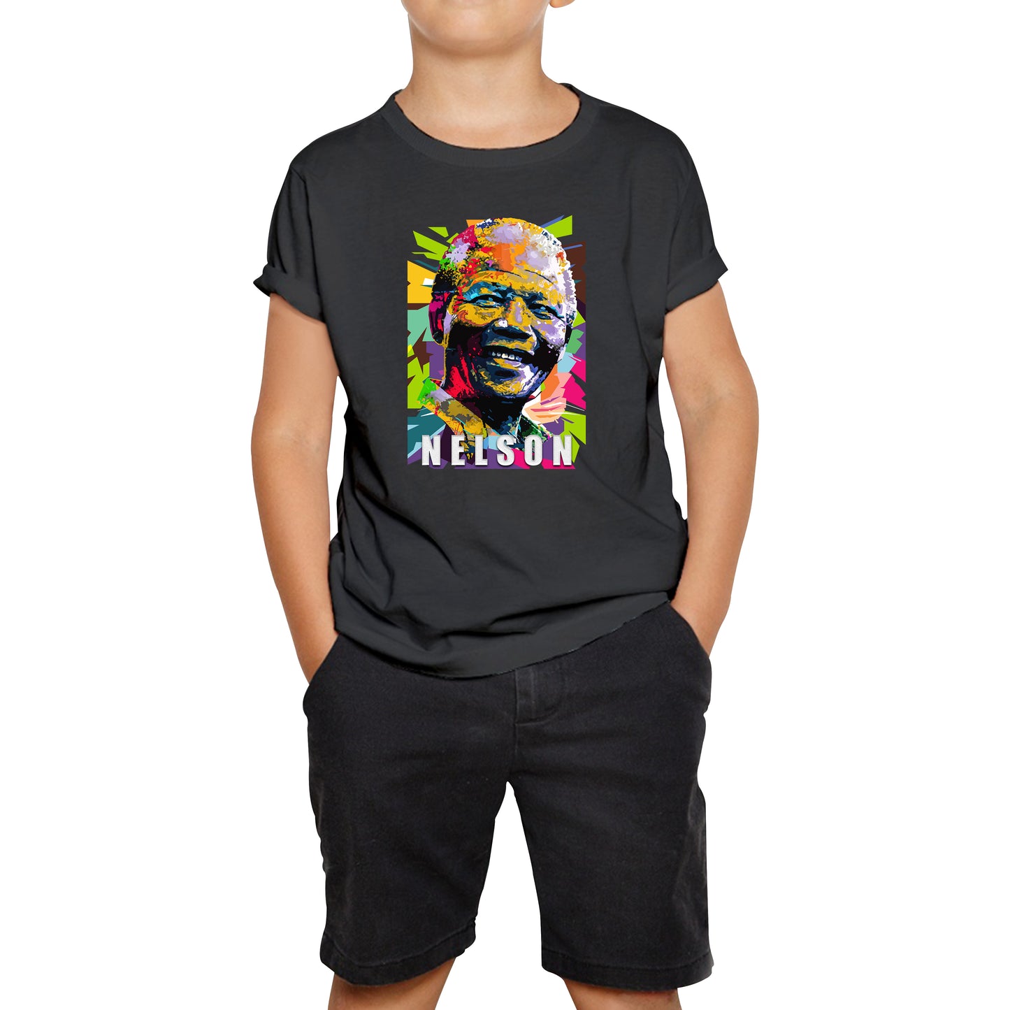 Nelson Mandela African freedom justice Political Leader Former President of South Africa Kids Tee