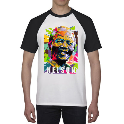 Nelson Mandela African freedom justice Political Leader Former President of South Africa Baseball T Shirt