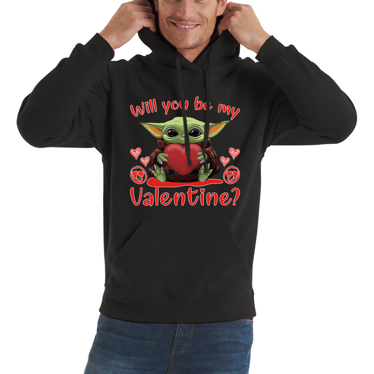 Baby Yoda Hoodie Will You Be My Valentine Adult Hoodie