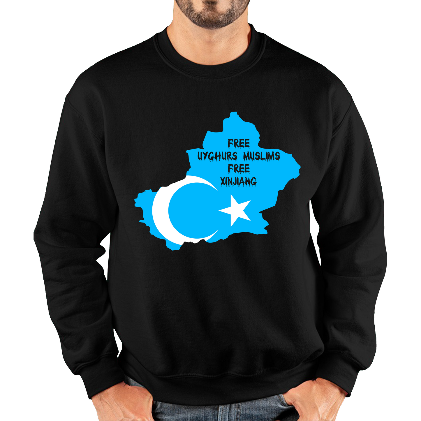 Free Uyghurs Muslims Free Xinjiang Freedom For Uyghurs Turkestan Sweatshirt