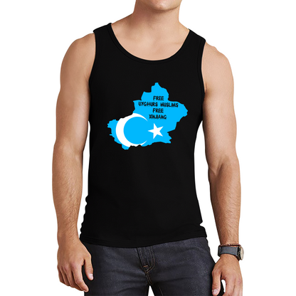 Free Uyghurs Muslims Free Xinjiang Freedom For Uyghurs Turkestan Tank Top