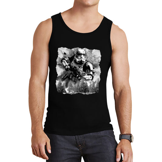 Hunter In The Forest Death Star Vintage Poster Graphic Movie Series Tank Top