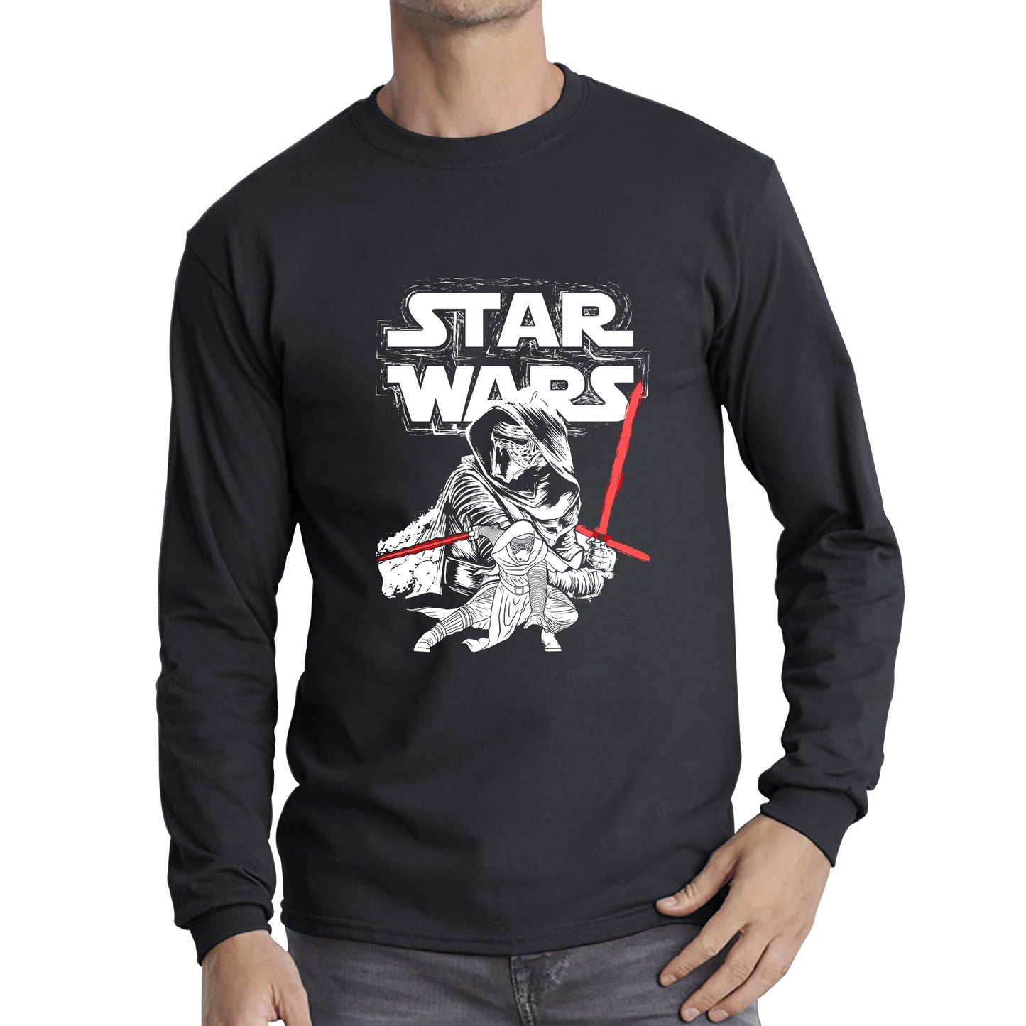 Star Wars Kylo Ren Fictional Character The Force Awakens Ben Solo Supreme Leader Of The First Order Disney Star Wars 46th Anniversary Long Sleeve T Shirt