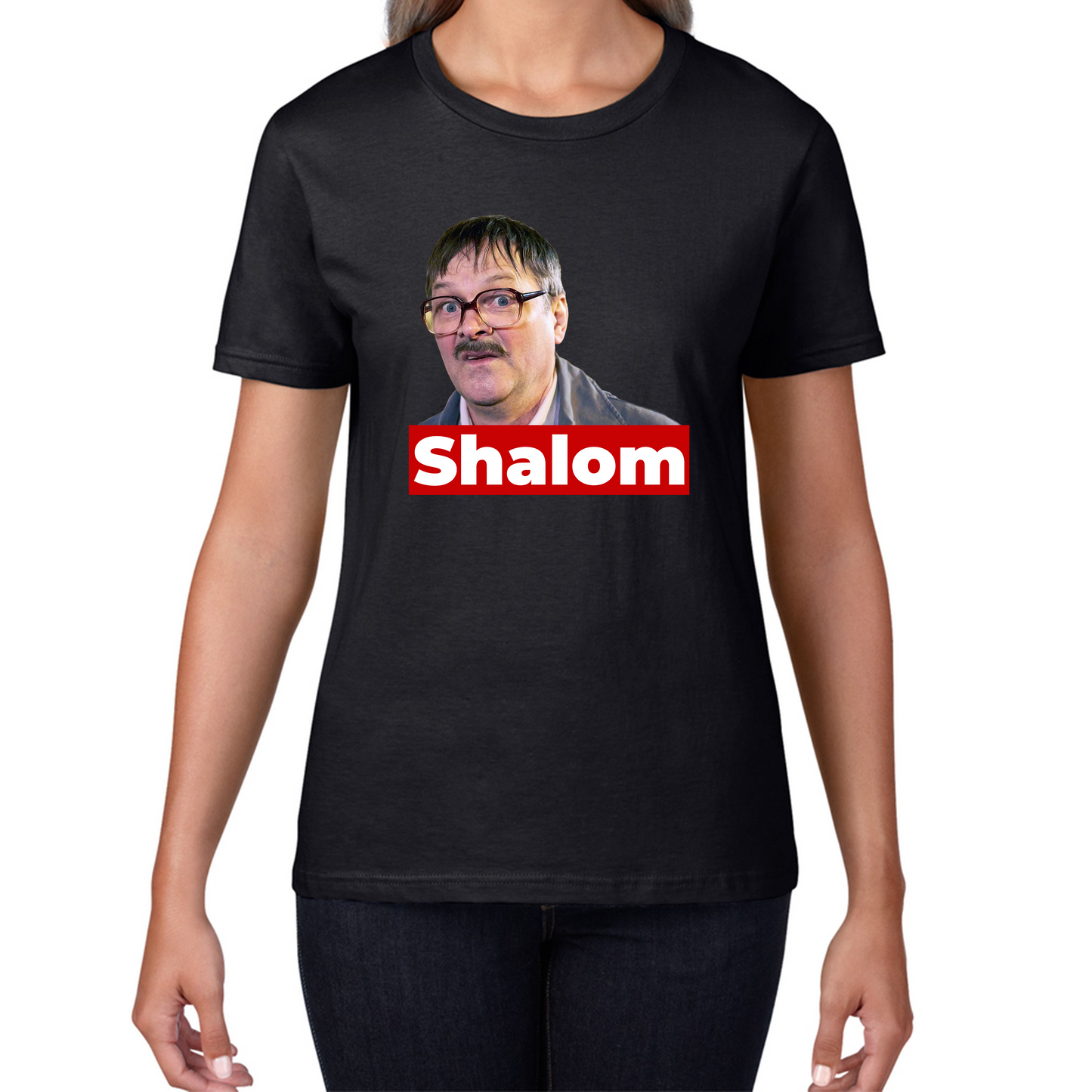 Shalom Jackie Friday Night Dinner Funny Gift Retro Womens Tee Top