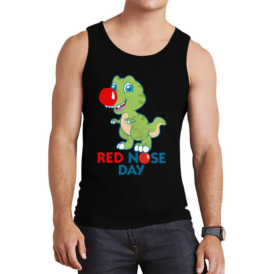 Red Nose Day T-rex Trex Lover's Gift Dynosaurs Dino Red Nose Day 2023 Tank Top