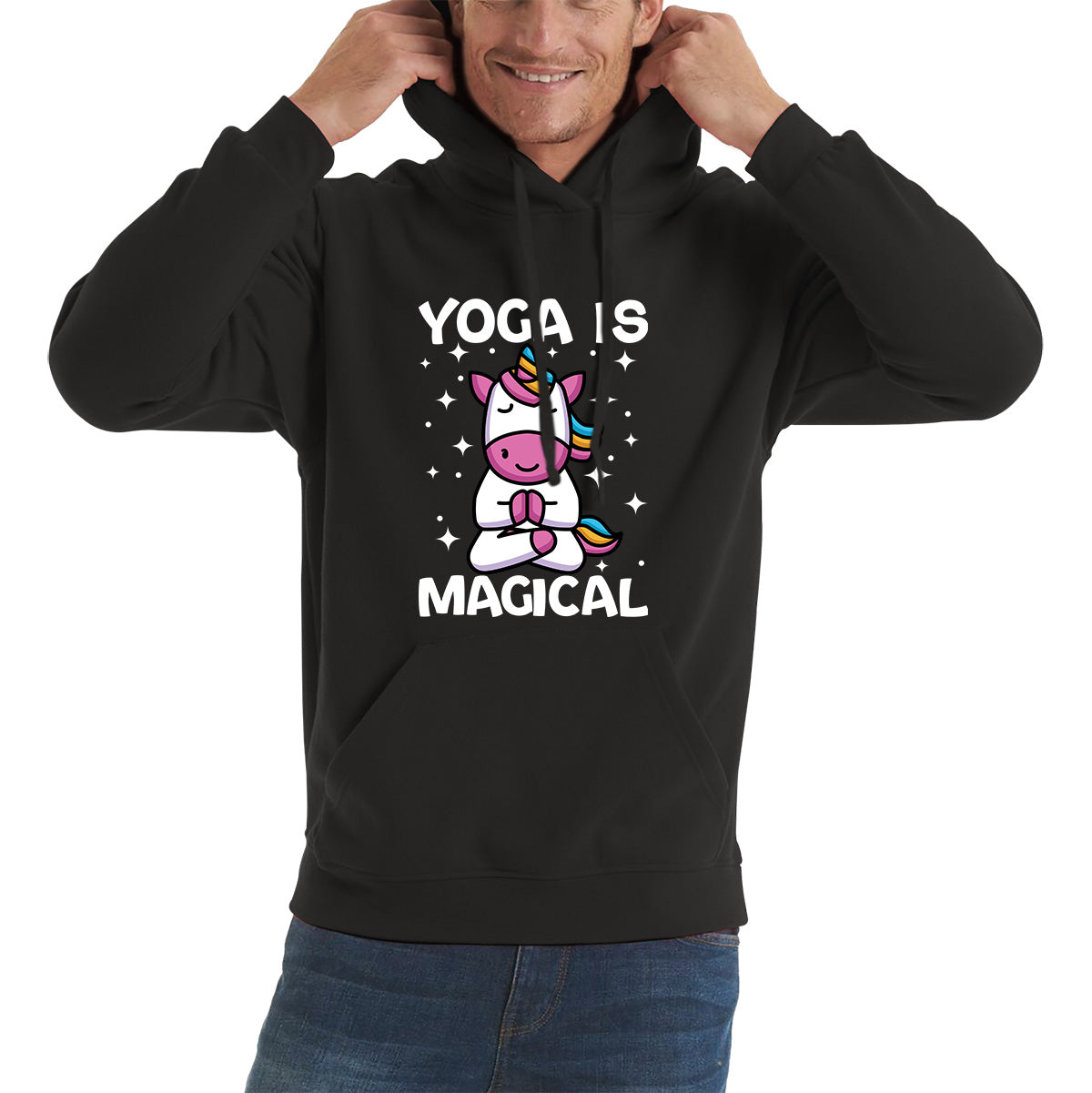 Namaste Unicorn Yoga Is Magical Unicorn Meditation Fitness Unicorn Lovers Yogi Gift Unisex Hoodie