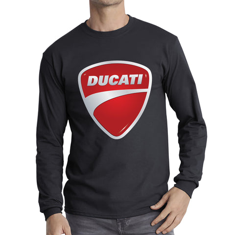 Ducati Racing Motorcycle Ducati Corse Logo Sports Ducati Motor Holding Motocross MotoGp Long Sleeve T Shirt