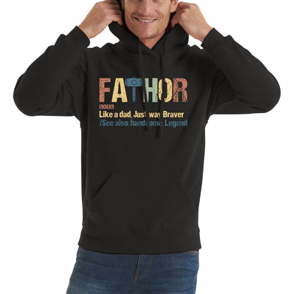 FaThor Avengers Daddy Hero Funny Marvel Dad Superhero Father's Day Unisex Hoodie