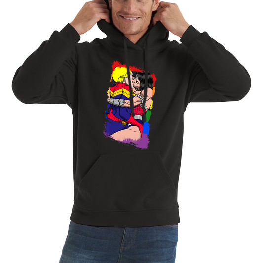 Wonder Women x Captain Marvel Kissing LGBT Pride Hoodie