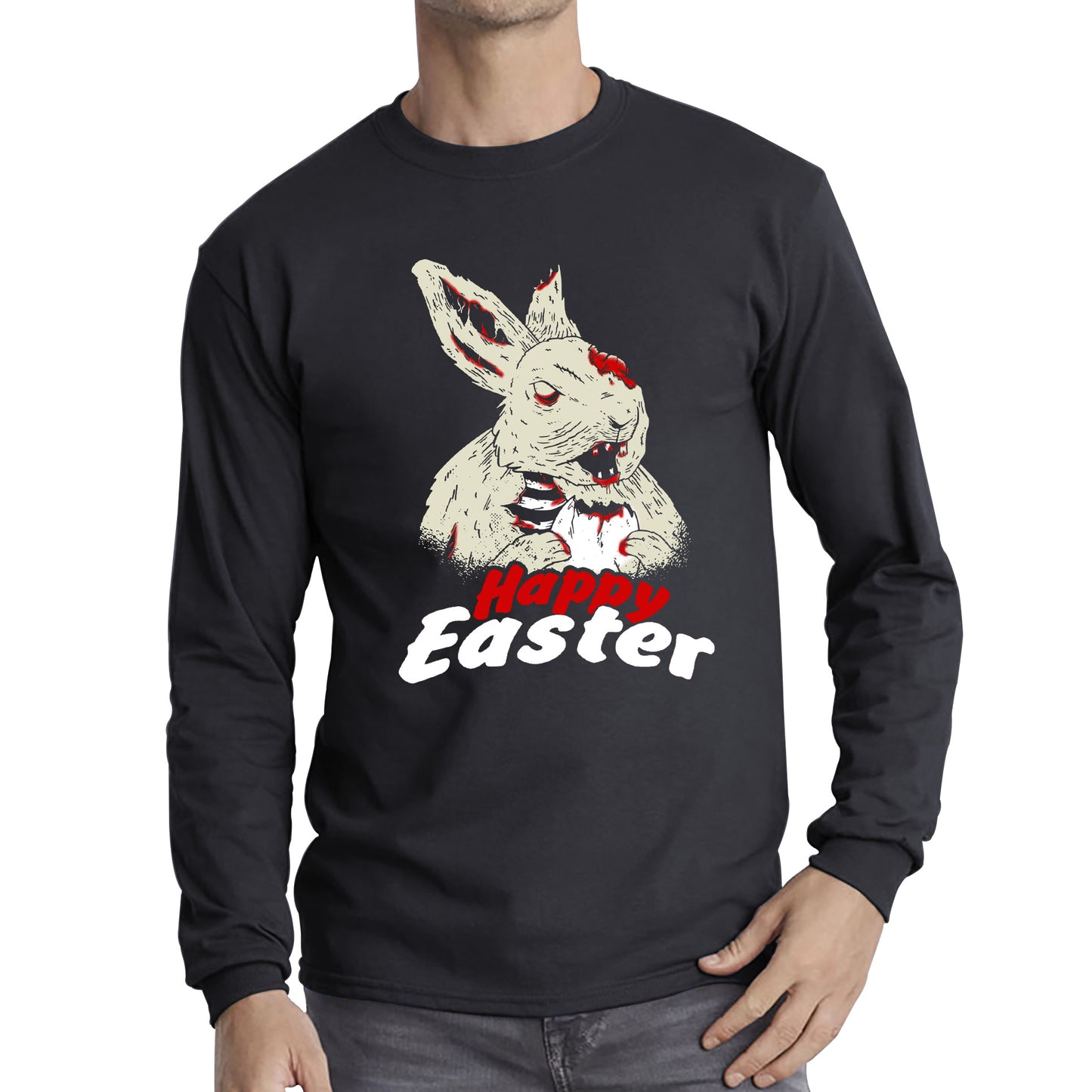 Happy Easter Day Easter Bunny Cute Easter Rabbit Easter Day Hoppy Easter Bunnies Long Sleeve T Shirt