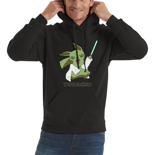 Yodachu Anime Lightsaber Movie Nintendo Parody Pikachu Pokémon Stars Wars Video Game Yoda Star Wars 46th Anniversary Unisex Hoodie