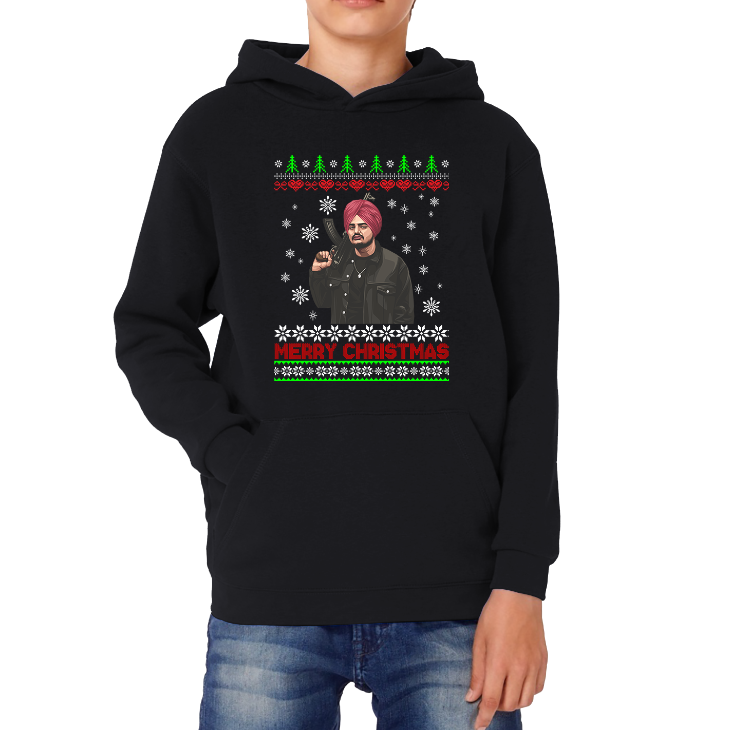 sidhu moose wala christmas hoodie