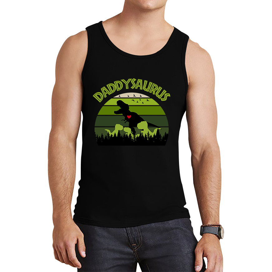 Daddy Dinosaurs Fathers Day Tank Top