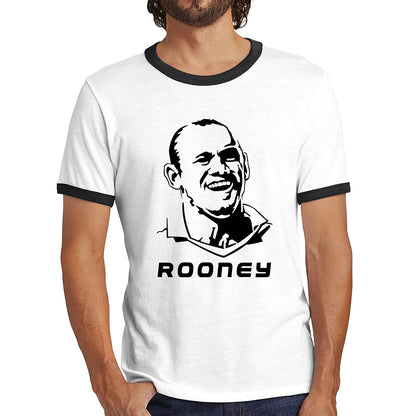 Football Former Player Retro Style Portrait Soccer Sports English Professional Football Manager Ringer T Shirt