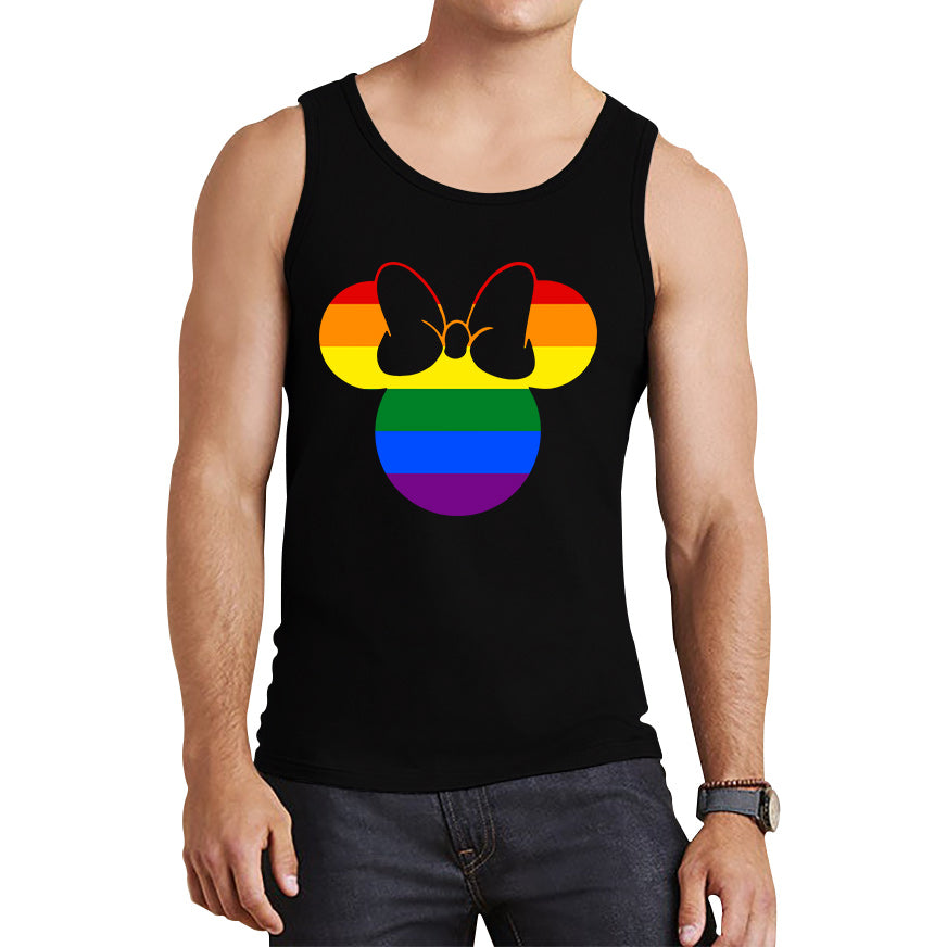 Disney Minnie Mouse Pride Disneyland LGBT Pride Month LGBTQ+ Rainbow Colours Disney World Tank Top